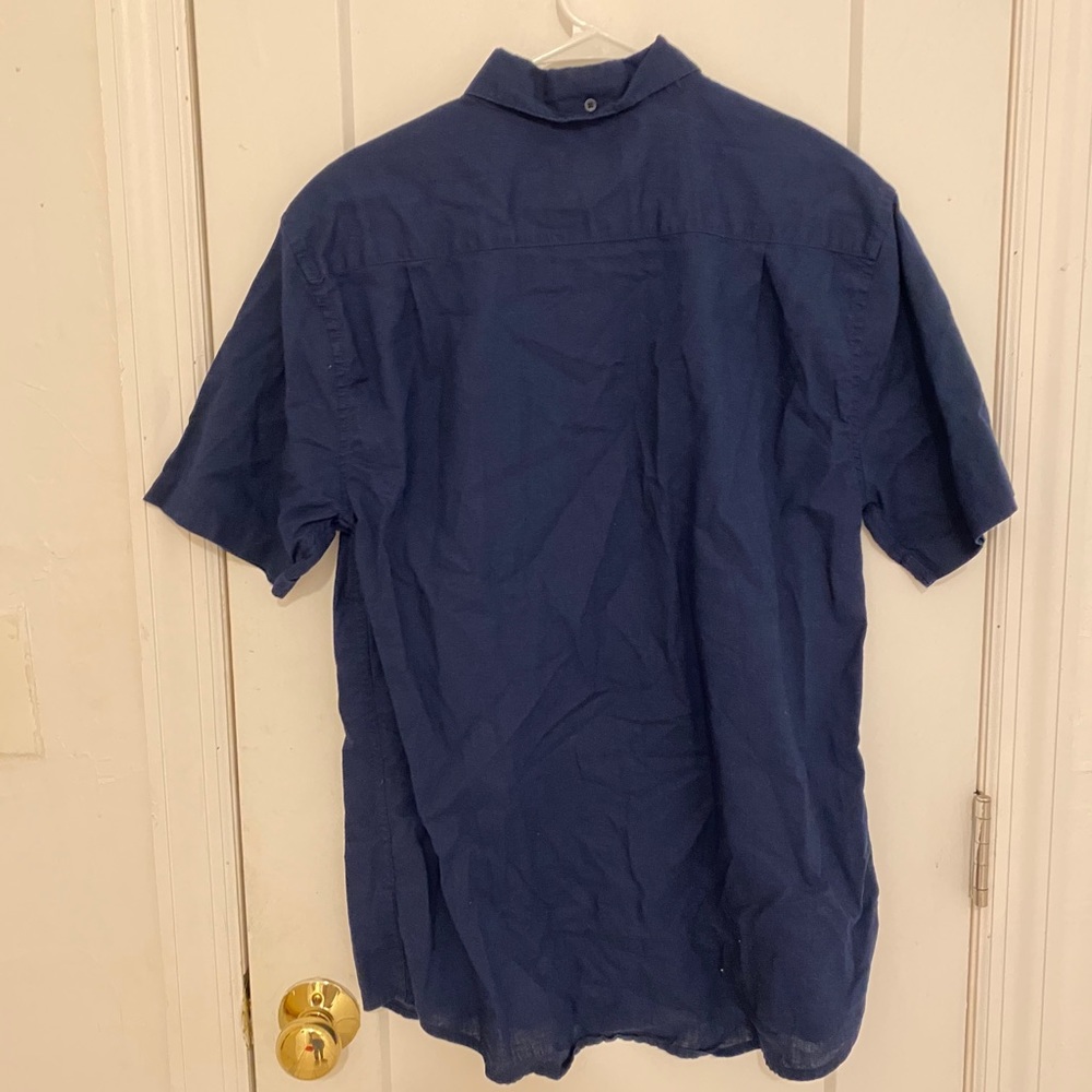 Onia Navy oxford short sleeve shirt - Picture 2 of 2
